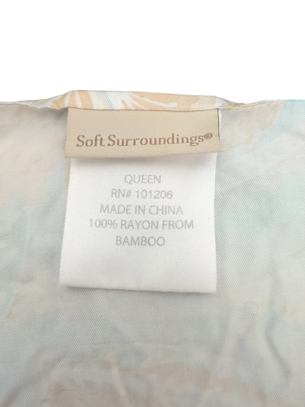 Soft Surroundings 4Pc Queen Bamboo Sheet Set Aqua Paisley Cooling Luxury Bedding